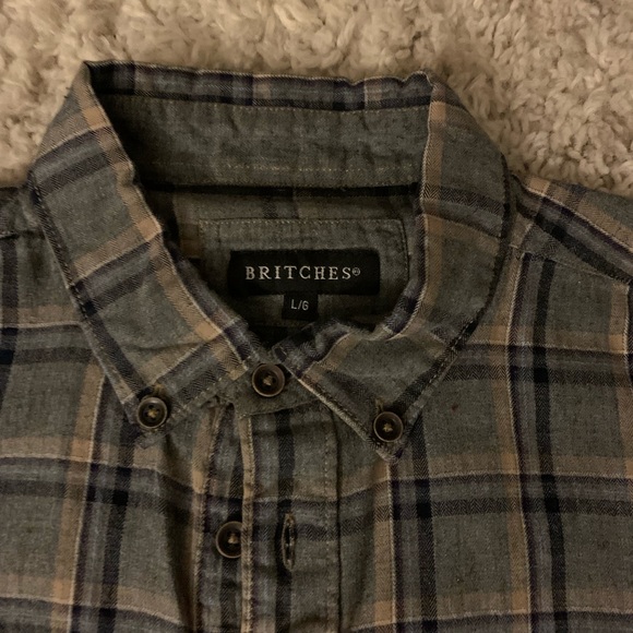 Britches Plaid Button Down US L - Picture 2 of 3